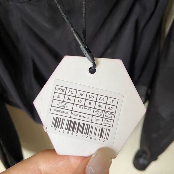 NWT Revolve Ow Collection Shae Black Bodysuit Sheer Size M - Picture 8 of 9